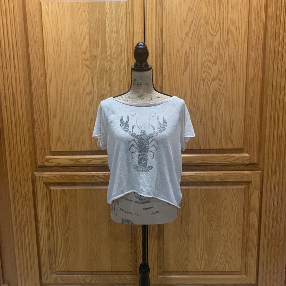 white lobster shirt